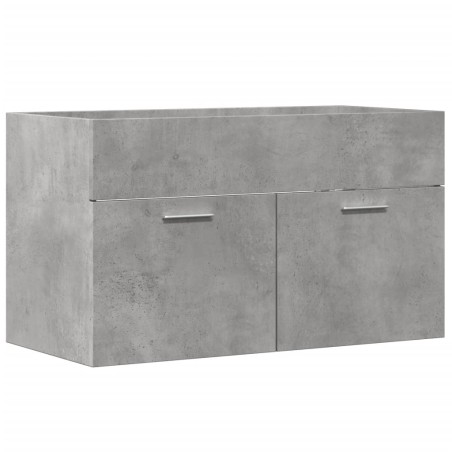 vidaXL Mobile Lavabo Bagno Grigio Cemento 90x38,5x46 cm Multistrato