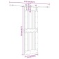 vidaXL Porta Scorrevole con Set Hardware 70x210 cm Legno Massello Pino