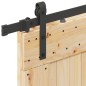vidaXL Porta Scorrevole con Set Hardware 95x210 cm Legno Massello Pino