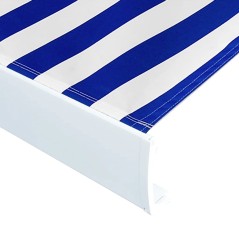  vidaXL Tendone Parasole in Tela Blu e Bianco 400x300 cm
