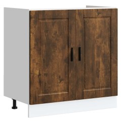 vidaXL Mobile base lavello Porto Rovere Fumo 80x46x81,5 cm Truciolato