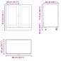 vidaXL Mobile base lavello Porto Rovere Fumo 80x46x81,5 cm Truciolato vidaXL Mobile base lavello Porto Rovere Fumo 80x46x81,5 cm Truciolato