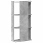 vidaXL Libreria 3 Ripiani Grigio Cemento 60x30x120 cm Multistrato