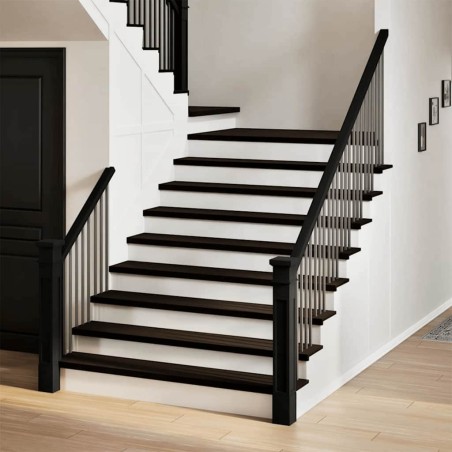 vidaXL Gradini 2 pz Marrone Scuro 110x30x2 cm Legno Massello Rovere