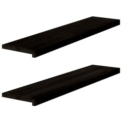vidaXL Gradini 2 pz Marrone Scuro 110x30x2 cm Legno Massello Rovere