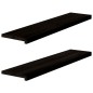 vidaXL Gradini 2 pz Marrone Scuro 110x30x2 cm Legno Massello Rovere