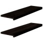 vidaXL Gradini 2 pz Marrone Scuro 90x30x2 cm Legno Massello Rovere
