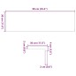 vidaXL Gradini 2 pz Marrone Scuro 90x30x2 cm Legno Massello Rovere