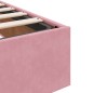 vidaXL Struttura Letto Pouf Senza Materasso Rosa 90x200 cm Velluto vidaXL Struttura Letto Pouf Senza Materasso Rosa 90x200 cm Velluto