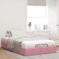 vidaXL Struttura Letto Pouf Senza Materasso Rosa 120x190 cm Velluto vidaXL Struttura Letto Pouf Senza Materasso Rosa 120x190 cm Velluto