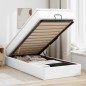 vidaXL Struttura Letto Pouf con Materasso Bianco 90x200 cm Similpelle vidaXL Struttura Letto Pouf con Materasso Bianco 90x200 cm Similpelle