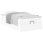 vidaXL Struttura Letto Pouf con Materasso Bianco 90x200 cm Similpelle vidaXL Struttura Letto Pouf con Materasso Bianco 90x200 cm Similpelle