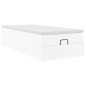 vidaXL Struttura Letto Pouf con Materasso Bianco 90x200 cm Similpelle vidaXL Struttura Letto Pouf con Materasso Bianco 90x200 cm Similpelle