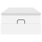 vidaXL Struttura Letto Pouf con Materasso Bianco 90x200 cm Similpelle vidaXL Struttura Letto Pouf con Materasso Bianco 90x200 cm Similpelle