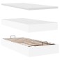 vidaXL Struttura Letto Pouf con Materasso Bianco 90x200 cm Similpelle vidaXL Struttura Letto Pouf con Materasso Bianco 90x200 cm Similpelle