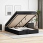 vidaXL Struttura Letto Pouf con Materasso Nero 140x200 cm Similpelle vidaXL Struttura Letto Pouf con Materasso Nero 140x200 cm Similpelle