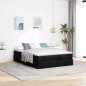 vidaXL Struttura Letto Pouf con Materasso Nero 140x200 cm Similpelle vidaXL Struttura Letto Pouf con Materasso Nero 140x200 cm Similpelle