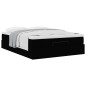vidaXL Struttura Letto Pouf con Materasso Nero 140x200 cm Similpelle vidaXL Struttura Letto Pouf con Materasso Nero 140x200 cm Similpelle