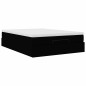 vidaXL Struttura Letto Pouf con Materasso Nero 140x200 cm Similpelle vidaXL Struttura Letto Pouf con Materasso Nero 140x200 cm Similpelle