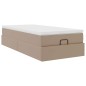 vidaXL Struttura Letto Pouf con Materasso 90x200 cm Similpelle vidaXL Struttura Letto Pouf con Materasso 90x200 cm Similpelle