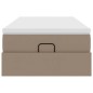 vidaXL Struttura Letto Pouf con Materasso 90x200 cm Similpelle vidaXL Struttura Letto Pouf con Materasso 90x200 cm Similpelle