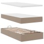 vidaXL Struttura Letto Pouf con Materasso 90x200 cm Similpelle vidaXL Struttura Letto Pouf con Materasso 90x200 cm Similpelle