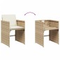 vidaXL Set da Pranzo da Giardino 5 pz con Cuscini Beige in Polyrattan vidaXL Set da Pranzo da Giardino 5 pz con Cuscini Beige in Polyrattan