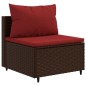 vidaXL Set Divani da Giardino 7 pz con Cuscini Marrone in Polyrattan