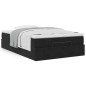 vidaXL Pouf Letto con Materasso Nero 120x190 cm Velluto vidaXL Pouf Letto con Materasso Nero 120x190 cm Velluto
