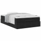vidaXL Pouf Letto con Materasso Nero 120x190 cm Velluto vidaXL Pouf Letto con Materasso Nero 120x190 cm Velluto
