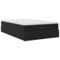 vidaXL Pouf Letto con Materasso Nero 120x190 cm Velluto vidaXL Pouf Letto con Materasso Nero 120x190 cm Velluto