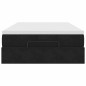 vidaXL Pouf Letto con Materasso Nero 120x190 cm Velluto vidaXL Pouf Letto con Materasso Nero 120x190 cm Velluto