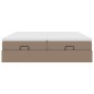 vidaXL Struttura Letto Pouf con Materassi 160x200 cm Similpelle