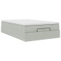 vidaXL Pouf Letto con Materasso Grigio Chiaro 120x190 cm in Velluto vidaXL Pouf Letto con Materasso Grigio Chiaro 120x190 cm in Velluto