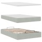 vidaXL Pouf Letto con Materasso Grigio Chiaro 120x190 cm in Velluto vidaXL Pouf Letto con Materasso Grigio Chiaro 120x190 cm in Velluto