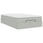 vidaXL Pouf Letto con Materasso Grigio Chiaro 120x190 cm in Velluto vidaXL Pouf Letto con Materasso Grigio Chiaro 120x190 cm in Velluto