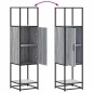 vidaXL Credenza Grigio Sonoma 35,5x35x139 cm Legno Multistrato Metallo vidaXL Credenza Grigio Sonoma 35,5x35x139 cm Legno Multistrato Metallo