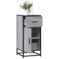 vidaXL Credenza Grigio Sonoma 35,5x35x76 cm in Truciolato e Metallo vidaXL Credenza Grigio Sonoma 35,5x35x76 cm in Truciolato e Metallo