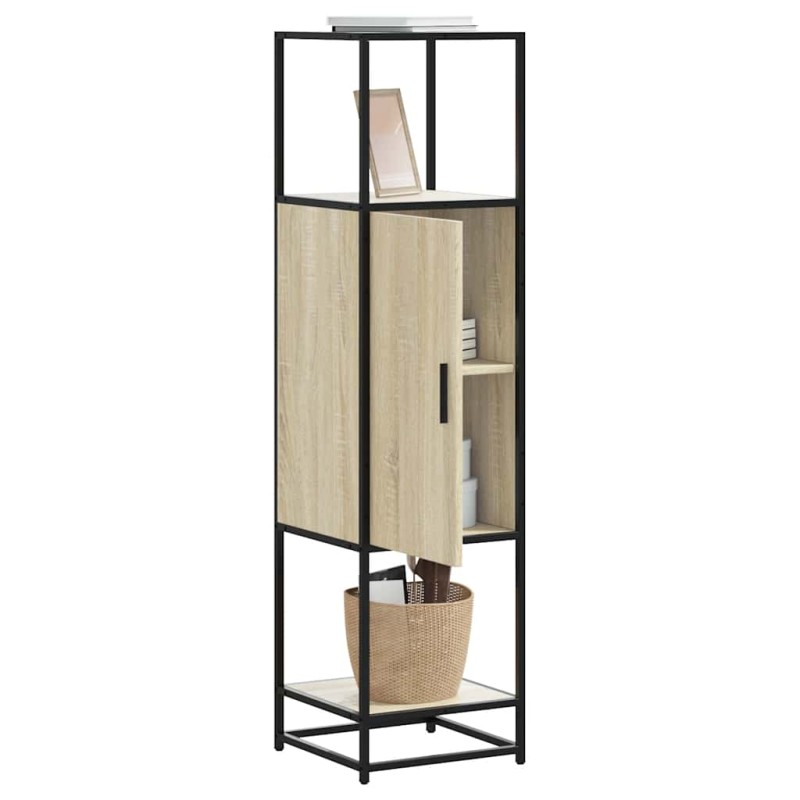 vidaXL Credenza Rovere Sonoma 35,5x35x139 cm Legno Multistrato Metallo vidaXL Credenza Rovere Sonoma 35,5x35x139 cm Legno Multistrato Metallo