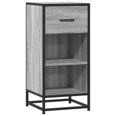 vidaXL Credenza Grigio Sonoma 35,5x35x76 cm in Truciolato e Metallo
