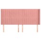 Testiera ad Orecchio Rosa 203x16x118/128 cm in Velluto Testiera ad Orecchio Rosa 203x16x118/128 cm in Velluto