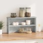vidaXL Scaffali da Cucina Impilabili 2 pz Grigio Cemento 60x15x16 cm