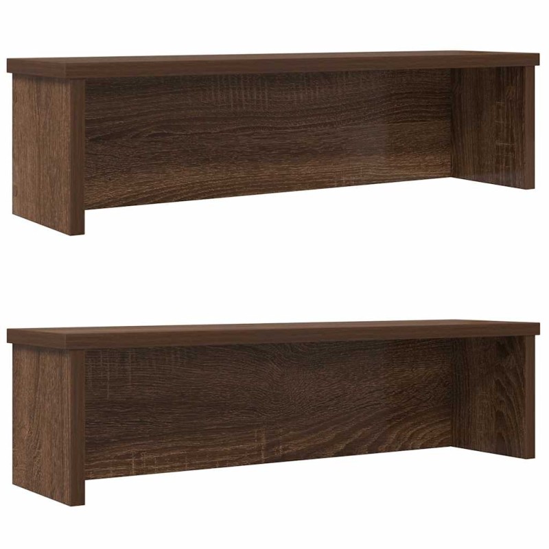 vidaXL Scaffali da Cucina Impilabili 2 pz Rovere Marrone 60x15x16 cm vidaXL Scaffali da Cucina Impilabili 2 pz Rovere Marrone 60x15x16 cm