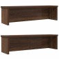 vidaXL Scaffali da Cucina Impilabili 2 pz Rovere Marrone 60x15x16 cm vidaXL Scaffali da Cucina Impilabili 2 pz Rovere Marrone 60x15x16 cm