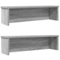 vidaXL Scaffali da Cucina Impilabili 2 pz Grigio Sonoma 60x15x16 cm