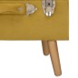 Sgabelli Portaoggetti 3 pz Giallo Senape in Velluto Sgabelli Portaoggetti 3 pz Giallo Senape in Velluto