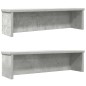 vidaXL Scaffali da Cucina Impilabili 2 pz Grigio Cemento 50x15x16 cm vidaXL Scaffali da Cucina Impilabili 2 pz Grigio Cemento 50x15x16 cm