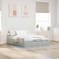 vidaXL Struttura Letto Pouf Senza Materasso 140x190 cm Velluto