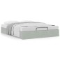 vidaXL Struttura Letto Pouf Senza Materasso 140x190 cm Velluto