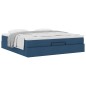 vidaXL Struttura Letto Pouf con Materasso Blu 180x200cm in Tessuto vidaXL Struttura Letto Pouf con Materasso Blu 180x200cm in Tessuto